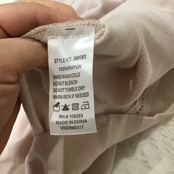 Ocean Drive Women Size Med Baby Pink Off Shoulder Eyelet Crochet Mini Dress Boho - Picture 9 of 11